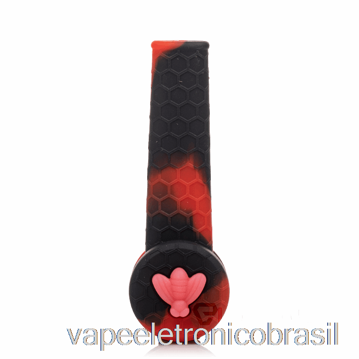 Vape Eletronico Stratus Trio Tubo De Silicone Carmesim (preto/vermelho)